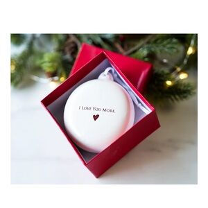 ✨ Susabella “I Love You More” Ceramic Bulb Ornament – Gift Box Included ✨